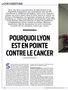 POURQUOI LYON EST EN POINTE CONTRE LE CANCER