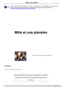 Mille et une planètes - Observatoire de Paris