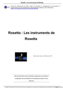 Rosetta : Les instruments de Rosetta
