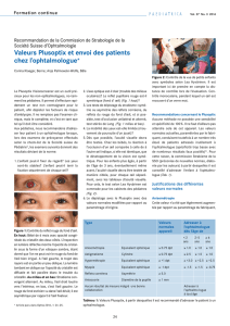Valeurs Plusoptix et envoi des patients chez l`ophtalmologue*