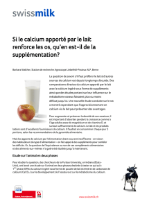 Si le calcium apporté par le lait renforce les os, qu`en est