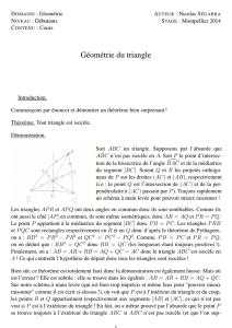 Géométrie du triangle