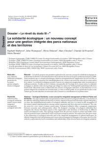 Dossier « Le réveil du dodo III » - La solidarité écologique : un