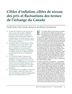 Cibles d`inflation, cibles de niveau des prix et fluctuations des