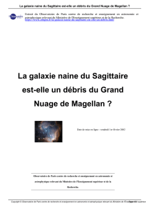 La galaxie naine du Sagittaire est-elle un débris du Grand Nuage de