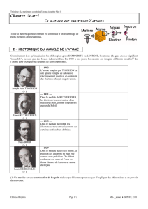 Chapitre Mat-1 La matière est constituée d`atomes