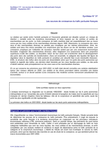 Synthèse N° 37 Les sources de croissance du trafic