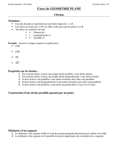 Cours de GEOMETRIE PLANE