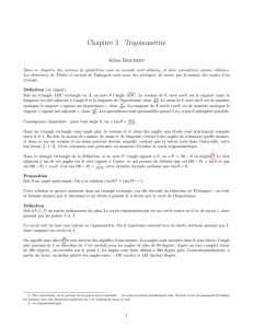 Chapitre 3 : Trigonométrie - Pages web de Julien Reichert