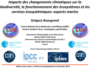Grégory Beaugrand - Fondation pour la Recherche sur la Biodiversité