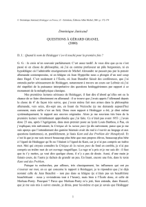Questions à Gérard Granel