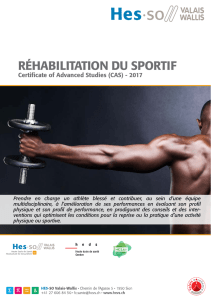 Flyer CAS HES en Réhabilitation du sportif 2017 - HES