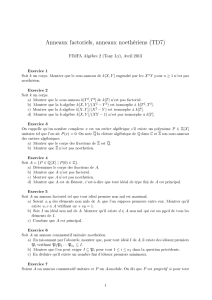 Anneaux factoriels, anneaux noethériens (TD7)