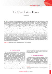 La fièvre à virus Ébola - Laboratoires d`analyses médicales Maymat