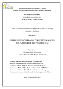 substances naturelles a visee antifongique : cas particulier des