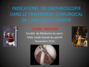 Diapositive 1 - Société Tunisienne de médecine du sport