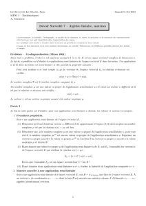 Algèbre linéaire, matrices