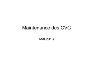 Maintenance des CVC