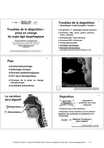 La prise en charge des sujets dysphagiques