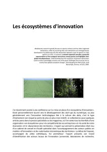 Les écosystèmes d`innovation