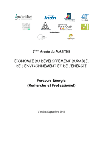 2ème Année du MASTER ECONOMIE DU DEVELOPPEMENT