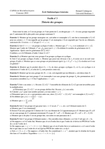 Théorie des groupes. - Institut de Mathématiques de Bordeaux