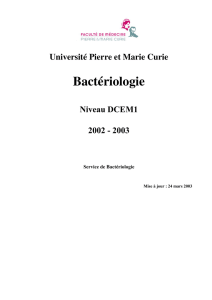 Bactériologie - CHUPS – Jussieu