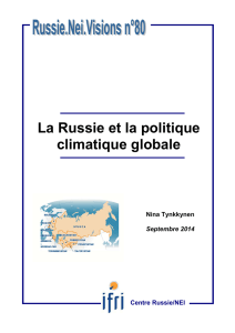 La Russie et la politique climatique globale