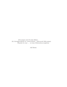 Dynamique des Fluides Réels - Département de Mathématiques