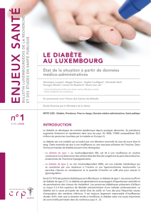 LE DIABÈTE AU LUXEMBOURG - Statistiques Luxembourg
