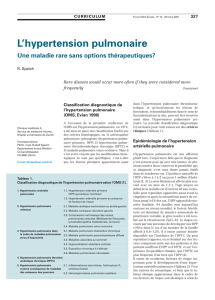 L`hypertension pulmonaire $$ Une maladie rare sans options