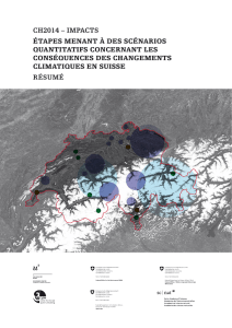 CH2014 – ImpaCts Étapes menant à des scÉnarios quantitatifs