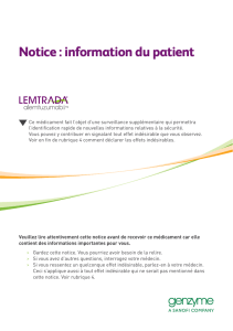 Notice : information du patient