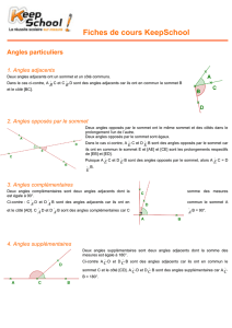 Angles particuliers