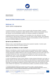 Nobivac L4 - European Medicines Agency