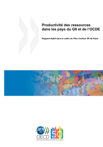 Productivité des ressources dans les pays du G8 et de l`OCDE