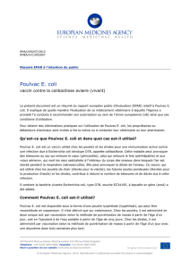 Poulvac E. Coli, INN-Live aroA gene deleted Escherichia coli, type