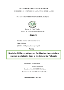 Licence - Bibliothèque Centrale Université de Ouargla