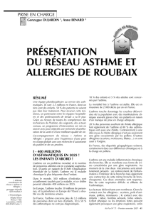 présentation du réseau asthme et allergies de roubaix