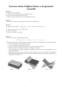 Exercices choisis d`algèbre linéaire et de géométrie vectorielle