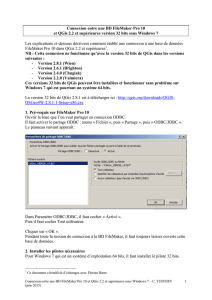 Connexion à une BD FileMaker dans QGis 2 sous Windows7