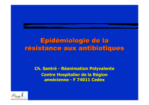 Epidémiologie de la résistance aux antibiotiques