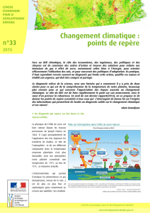 Changement climatique : points de repère