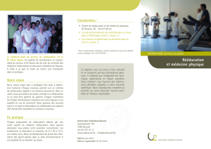 Rééducation et médecine physique