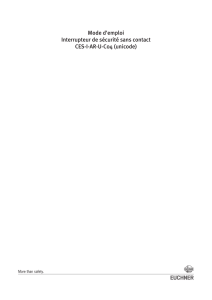 Mode d`emploi Interrupteur de sécurité sans contact CES-I