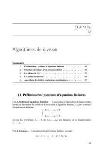 Algorithmes de division - Licence de mathématiques Lyon 1