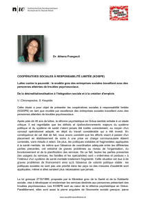 Dr. Athena Frangouli COOPÉRATIVES SOCIALES À