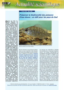 PPréserver la biodiversité des poissons d`eau douce : un défi pour