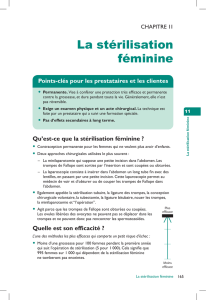 La stérilisation féminine
