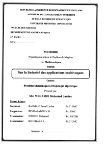 Sur la linéarité des applications multivoques